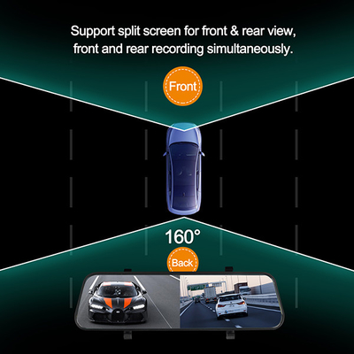 10 Zoll Touchscreen 160o Super Weitwinkelkamera Rückansicht Dash Cam